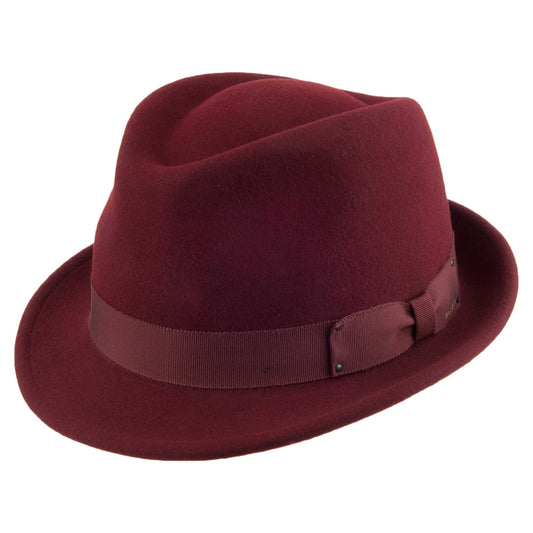 Bailey Hats Wynn Crushable Trilby - Oxblood