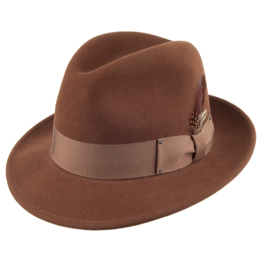 Bailey Hats Blixen Wool Felt Fedora Hat - Cognac