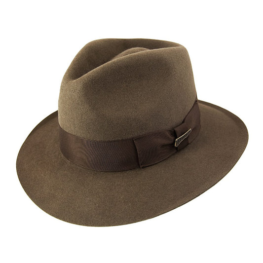 Indiana Jones Hats Fur Felt Fedora - Brown