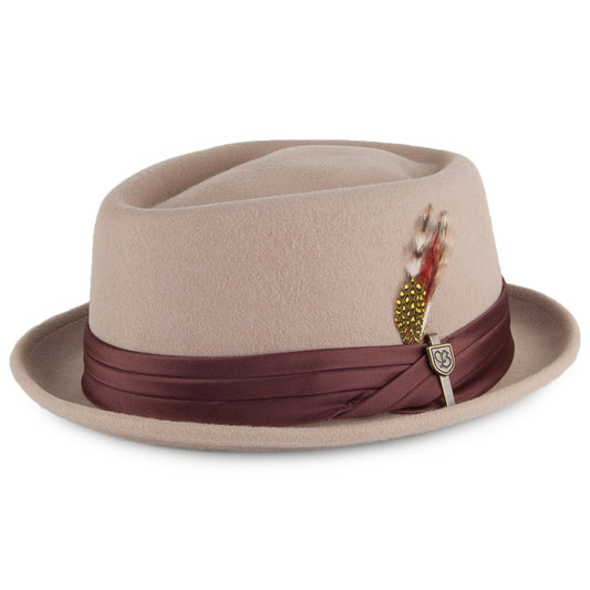 Brixton Hats Stout Pork Pie Hat - Light Beige