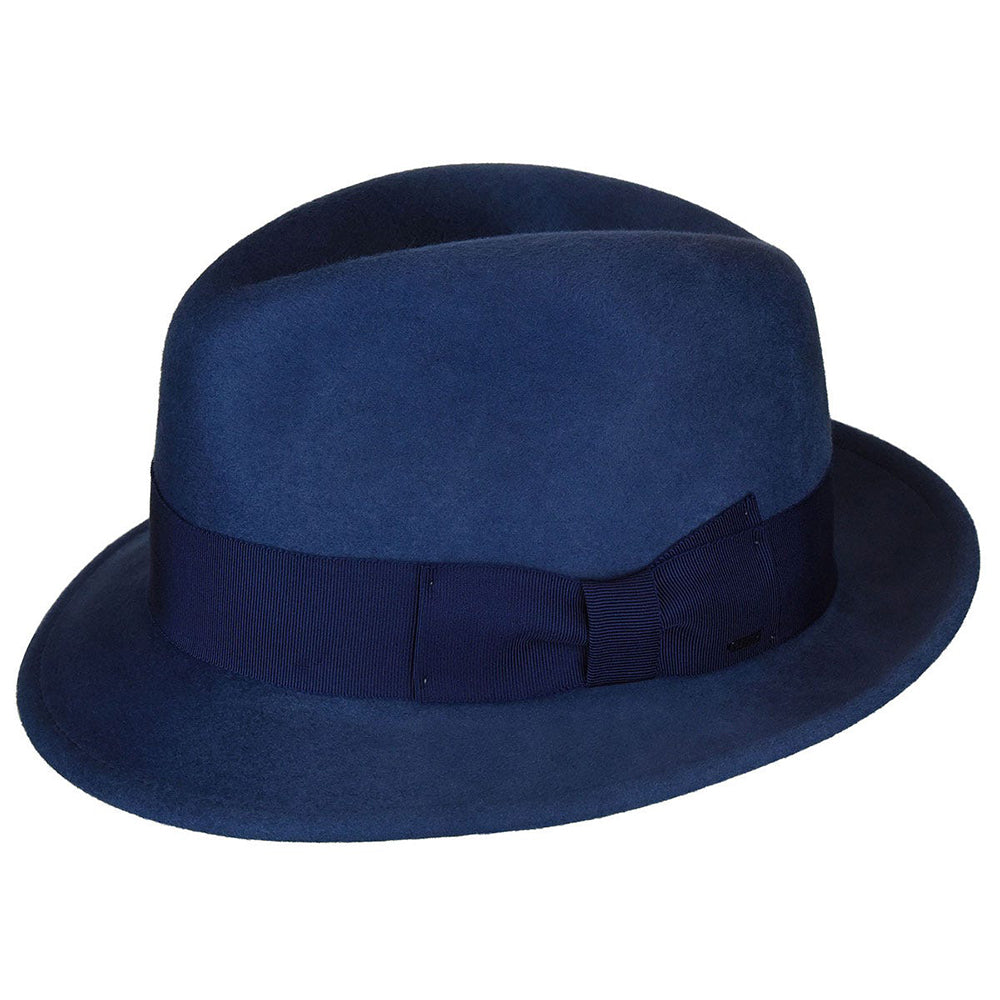 Bailey Hats The Riff Wool Felt Trilby - Blue