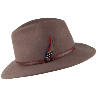 Stetson Hats Rantoul Safari Fedora Hat - Light Brown