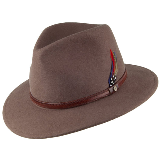 Stetson Hats Rantoul Safari Fedora Hat - Light Brown