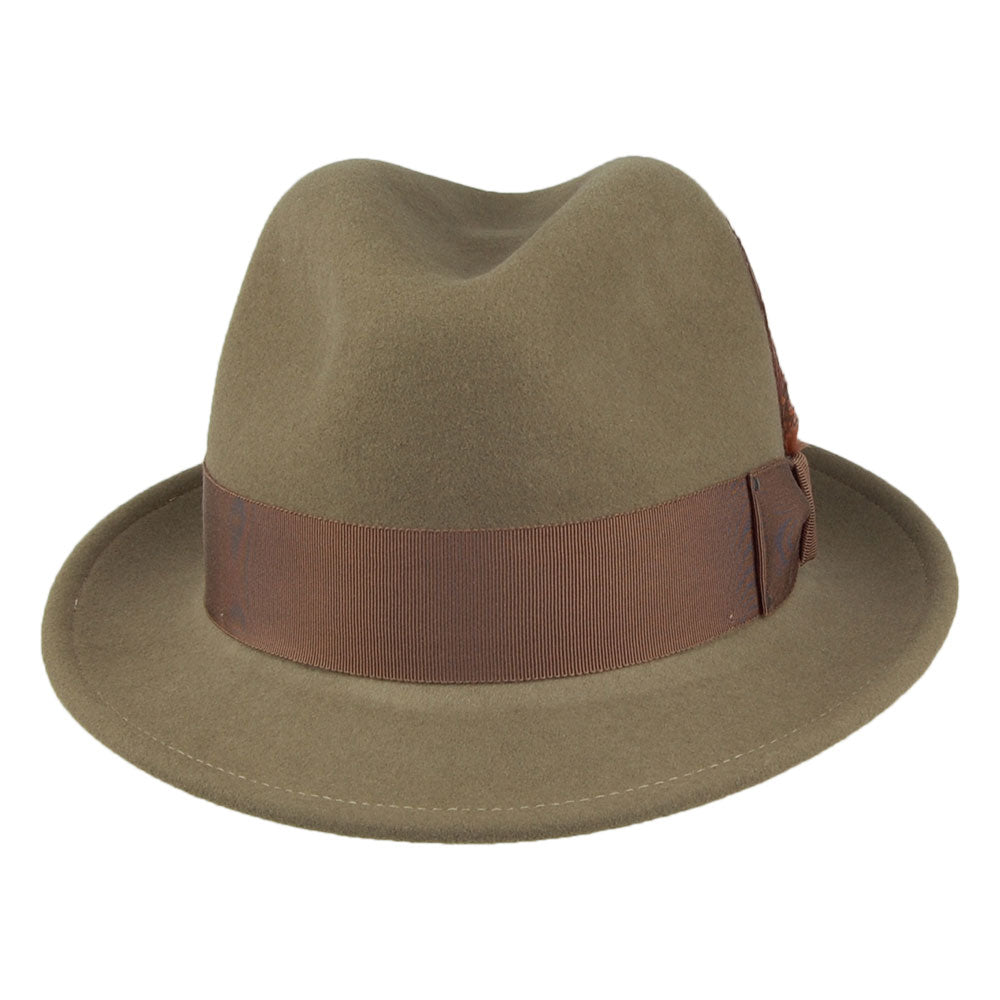Bailey Hats Tino Crushable Trilby Hat - Light Olive
