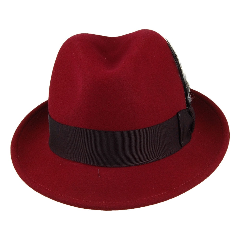 Bailey Hats Tino Crushable Trilby Hat - Port