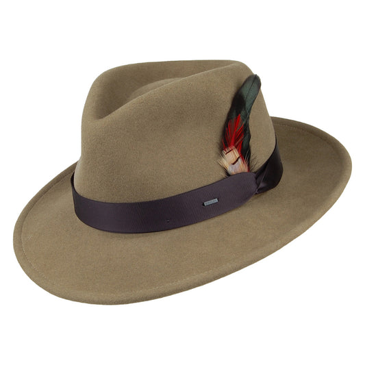 Bailey Hats Metrick Wool Felt Fedora Hat - Light Olive