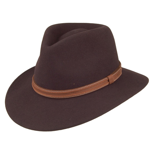 Bailey Hats Camden LiteFelt Safari Fedora - Brown