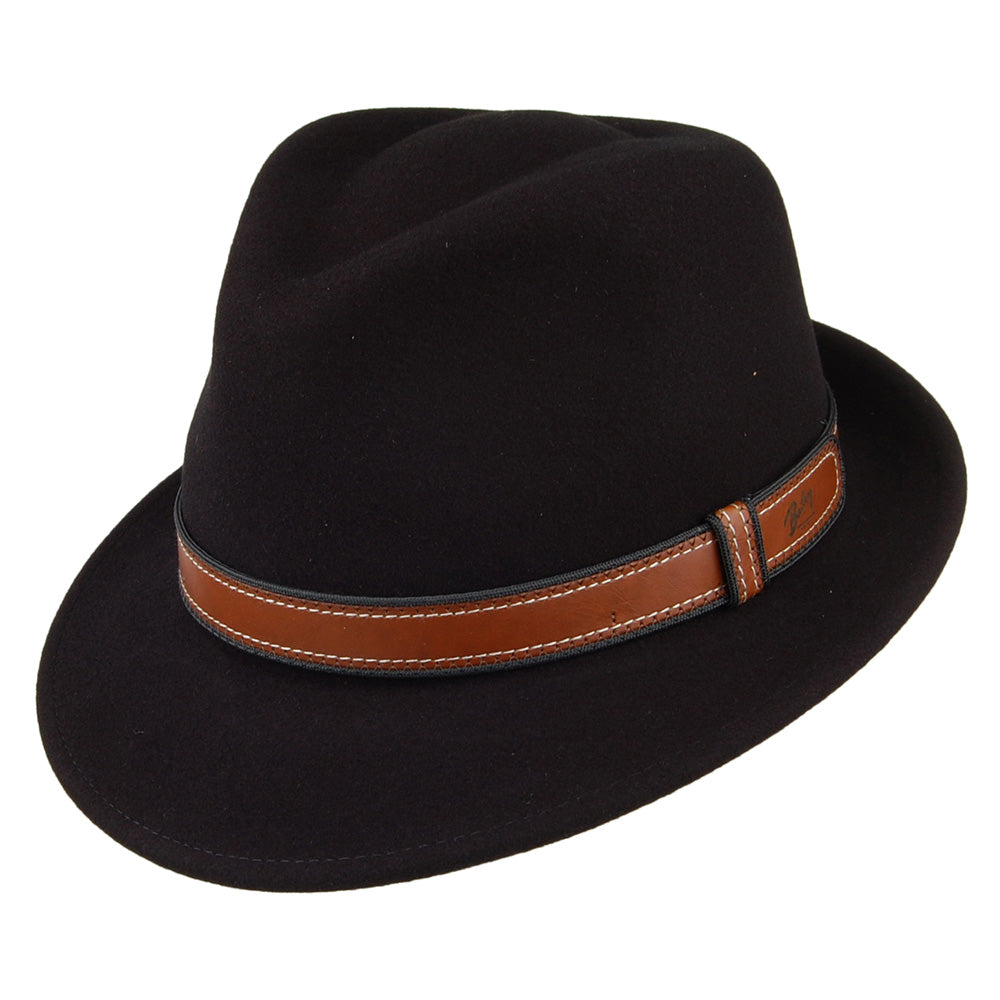 Bailey Hats Dodgson LiteFelt Fedora Hat - Black