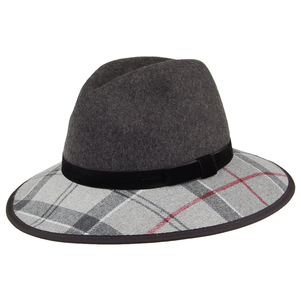 Barbour Hats Thornhill Wool Fedora Hat - Charcoal