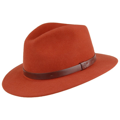 Brixton Hats Messer Fedora - Brick Red