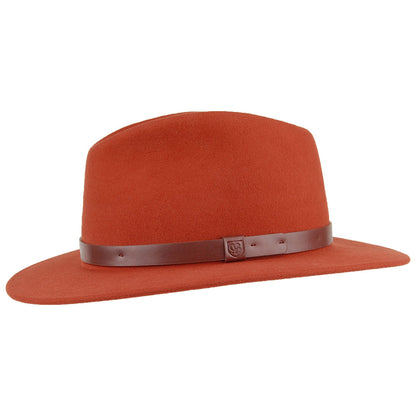 Brixton Hats Messer Fedora - Brick Red