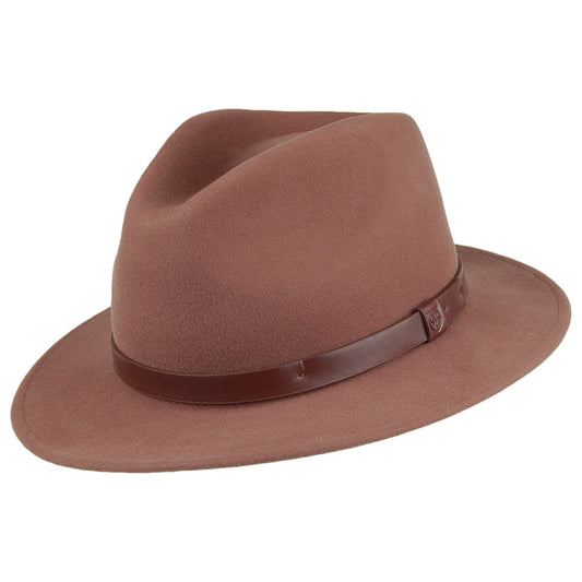 Brixton Hats Messer Fedora - Brown