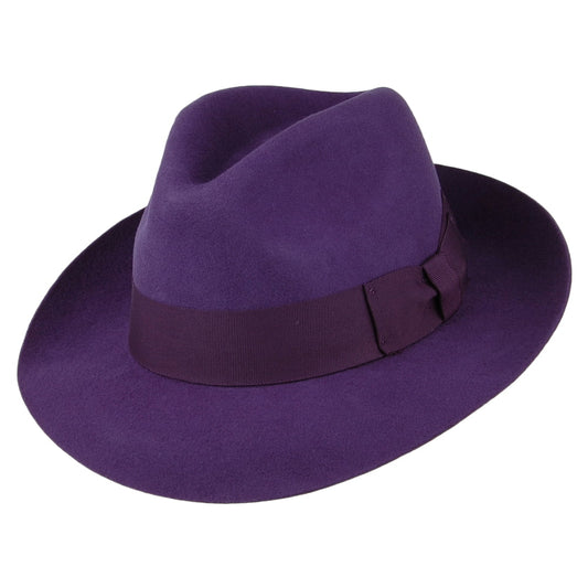 Denton Hats Mayfair Wool Felt Fedora - Purple