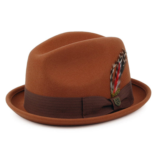 Brixton Hats Gain Trilby Hat - Rust