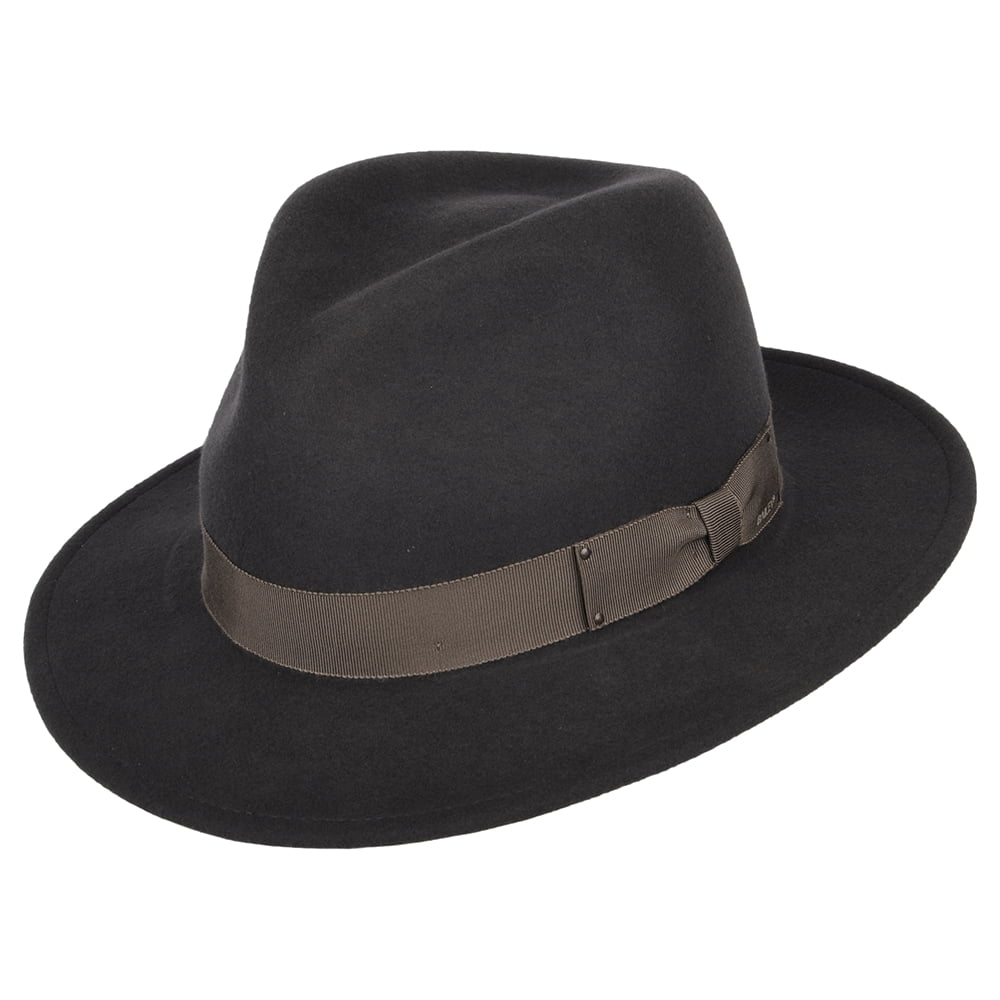 Bailey Hats Curtis Crushable Fedora Hat - Grey