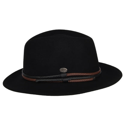 Bailey Hats Nelles Crushable Fedora Hat - Black