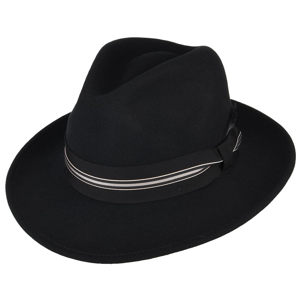 Bailey Hats Marack LiteFelt Fedora Hat - Black