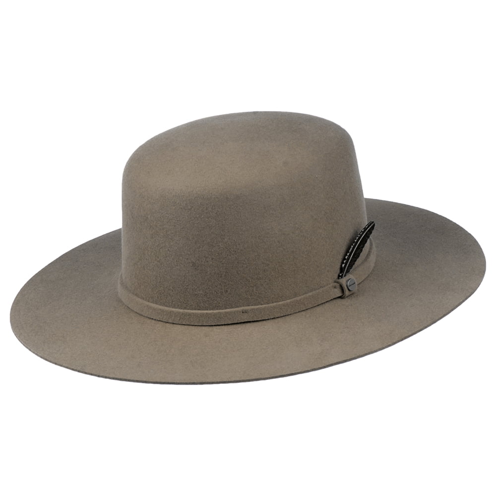 Stetson Hats Wool Felt Open Crown Western Hat - Brown