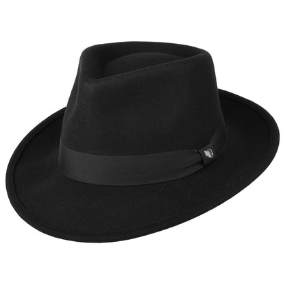 Brixton Hats Joe Strummer Faucet Fedora Hat - Black