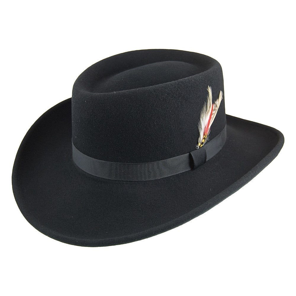 New York Hat Co. Wool Felt Midnight Gambler Hat