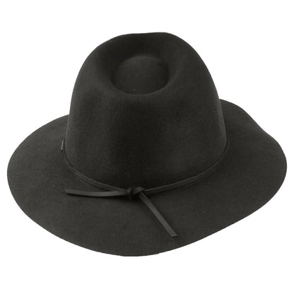 Brixton Hats Wesley Packable Wool Felt Fedora Hat - Washed Black