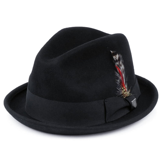 Brixton Hats Gain Wool Felt Trilby Hat - Black