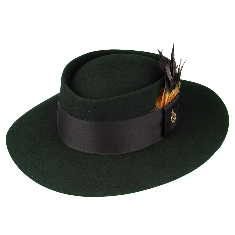Christys Hats Camden Fur Felt Fedora Hat - Forest