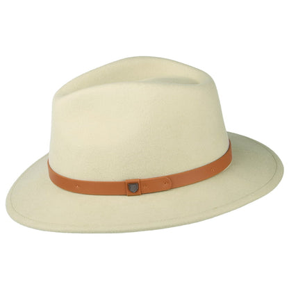 Brixton Hats Messer Wool Felt Fedora Hat - Light Sand