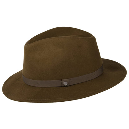 Brixton Hats Messer Packable Wool Felt Fedora Hat - Brown