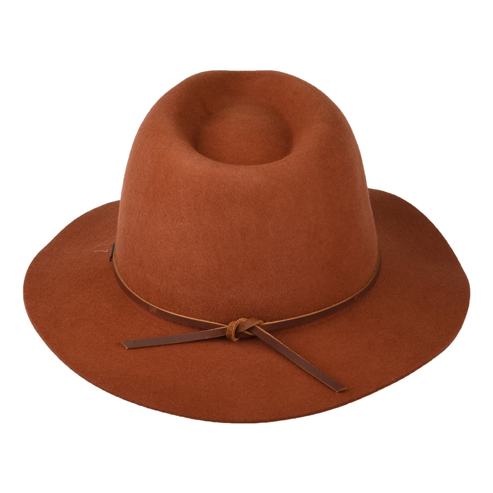 Brixton Hats Wesley Wool Felt Fedora Hat - Caramel