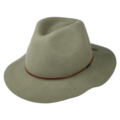 Brixton Hats Wesley Packable Wool Felt Fedora Hat - Light Sage