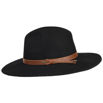 Brixton Hats Field Proper Wool Felt Outback Hat - Black