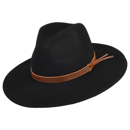 Brixton Hats Field Proper Wool Felt Outback Hat - Black