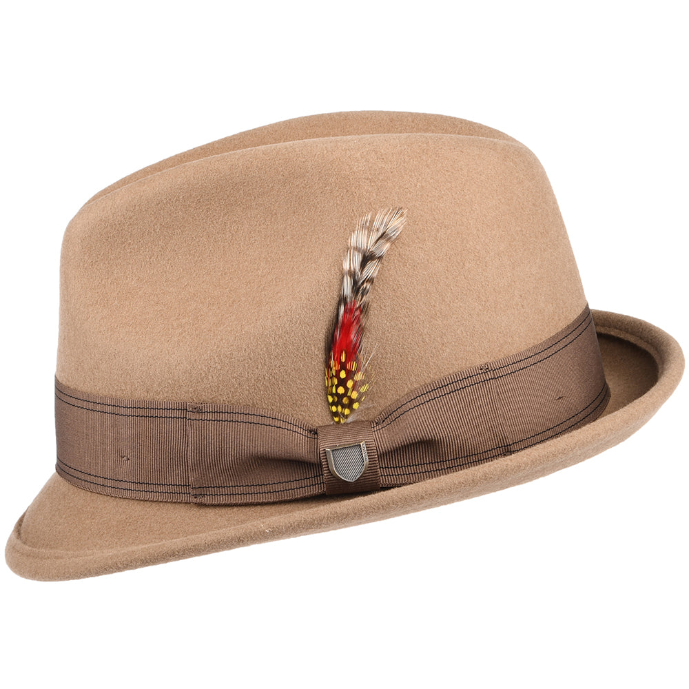 Brixton Hats Gain Wool Felt Trilby Hat - Khaki