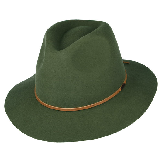 Brixton Hats Wesley Wool Felt Fedora Hat - Olive