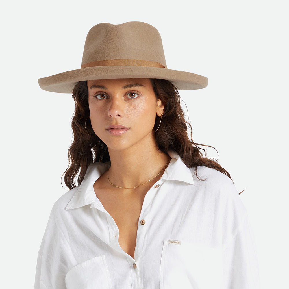 Brixton Hats Capsule Wool Felt Fedora Hat - Sand