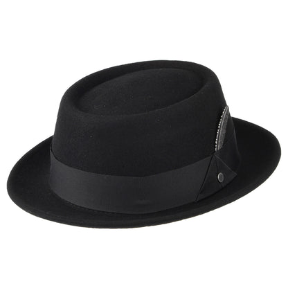Stetson Hats Water Repellent Wool Felt Pork Pie Hat - Black