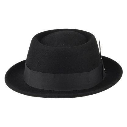 Stetson Hats Water Repellent Wool Felt Pork Pie Hat - Black