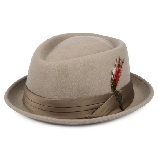 Brixton Hats Stout Wool Felt Pork Pie Hat - Beige