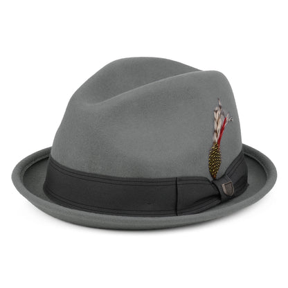 Brixton Hats Gain Wool Felt Trilby Hat - Grey
