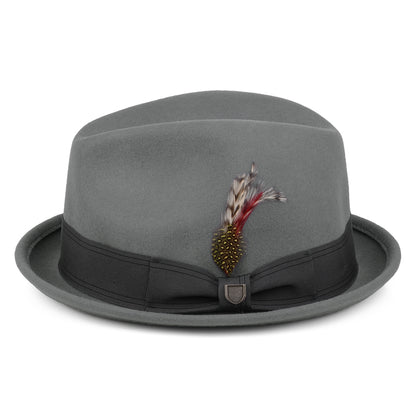 Brixton Hats Gain Wool Felt Trilby Hat - Grey