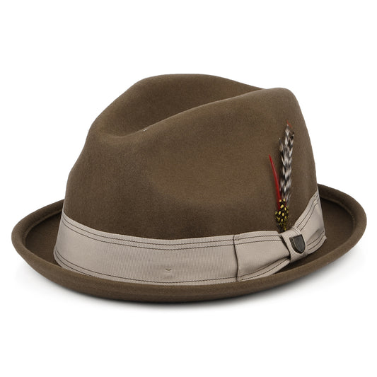 Brixton Hats Gain Wool Felt Trilby Hat - Bark