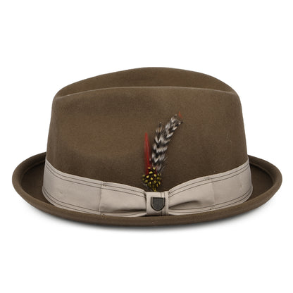 Brixton Hats Gain Wool Felt Trilby Hat - Bark