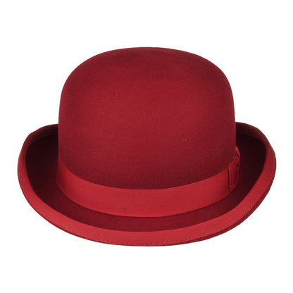 Denton Hats Wool Felt Bowler Hat - Red