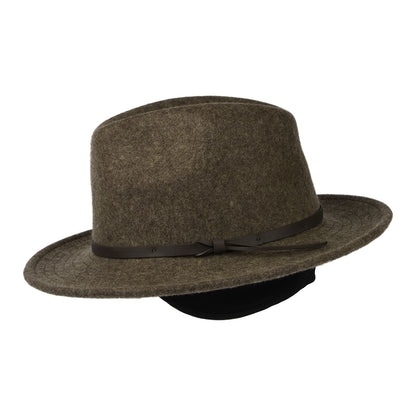 Tilley Hats TWF1 Montana Water Repellent Wool Felt Fedora Hat - Brown Mix