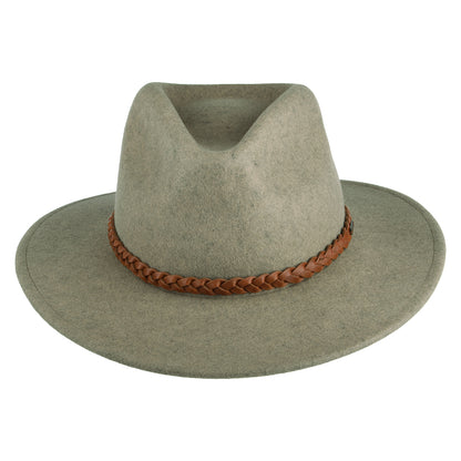 Brixton Hats Messer Western Wool Felt Fedora Hat - Natural Heather