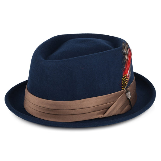 Brixton Hats Stout Wool Felt Pork Pie Hat - Washed Navy