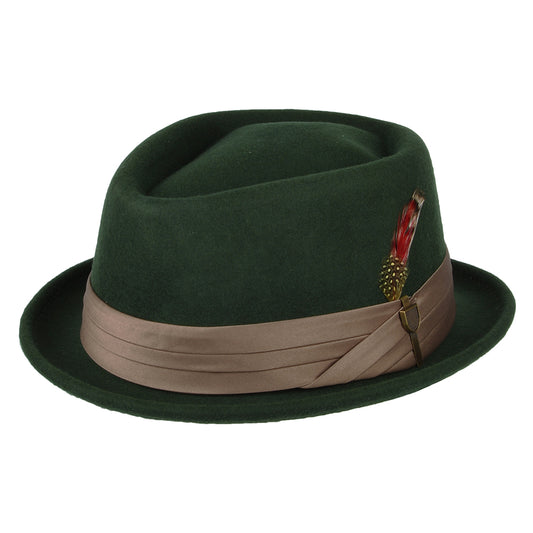Brixton Hats Stout Wool Felt Pork Pie Hat - Moss-Bronze