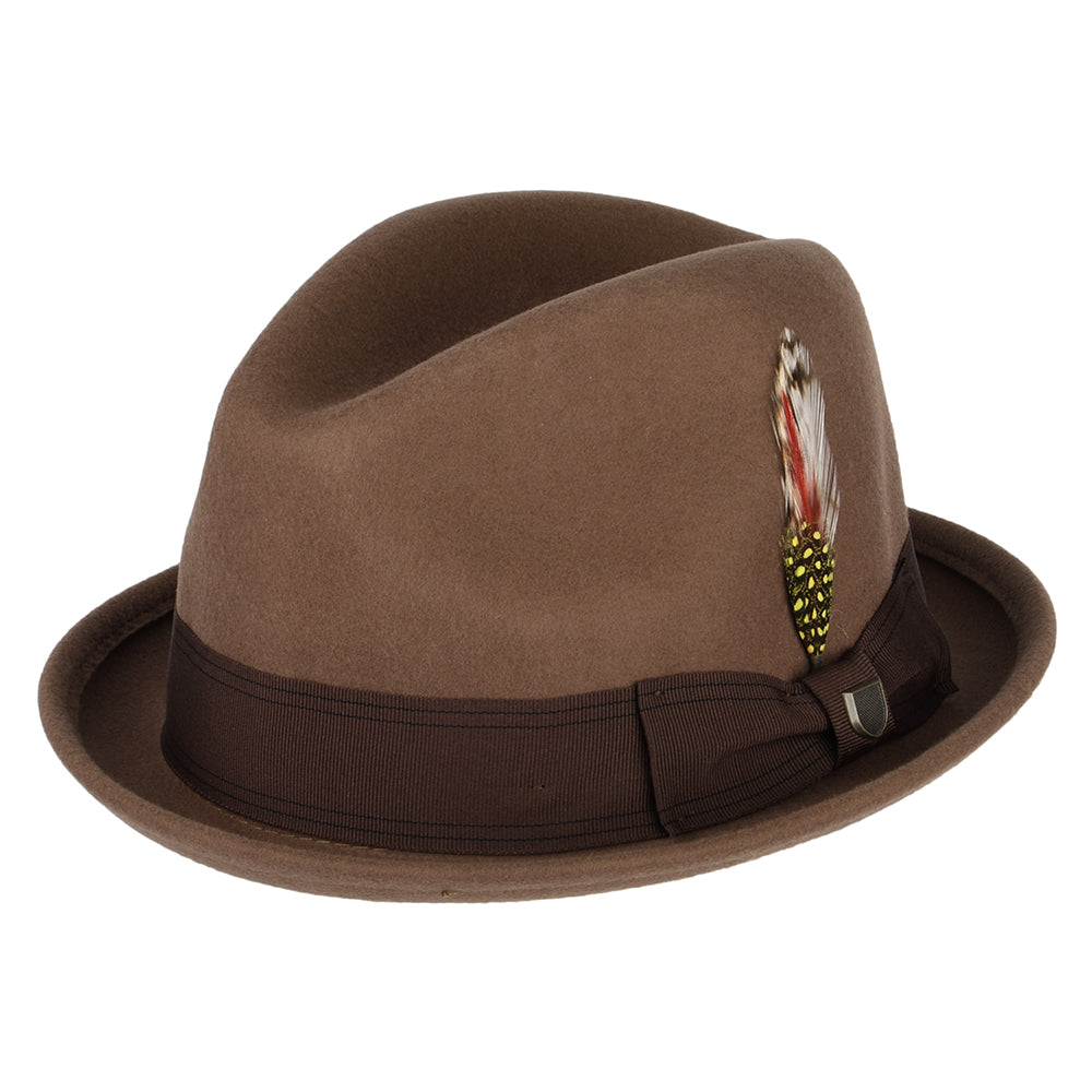 Brixton Hats Gain Wool Felt Trilby Hat - Brown