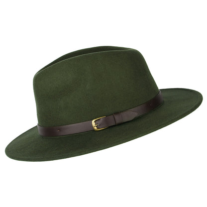 Failsworth Hats Adventurer Showerproof Fedora Hat - Grass Green